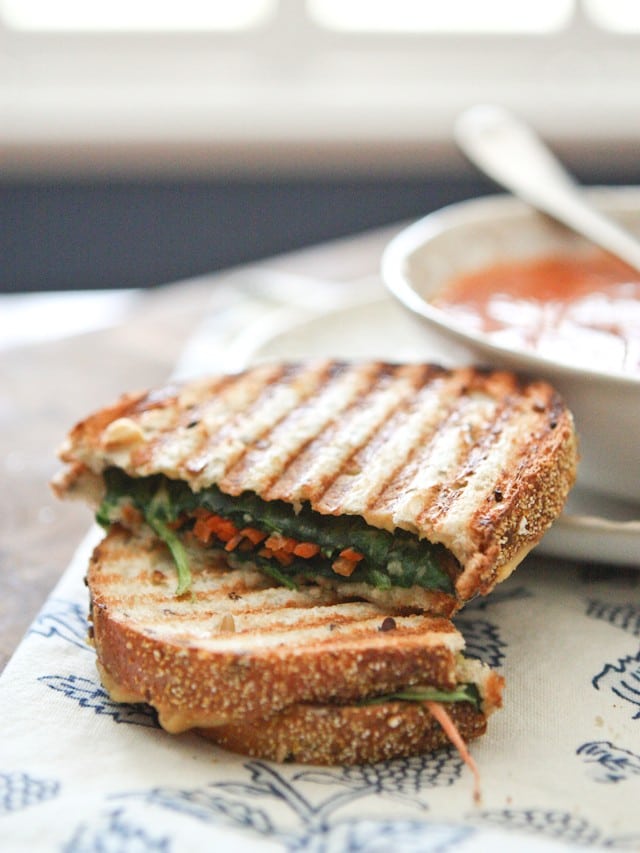 Hummus and Veggie Panini || Aggie's Kitchen