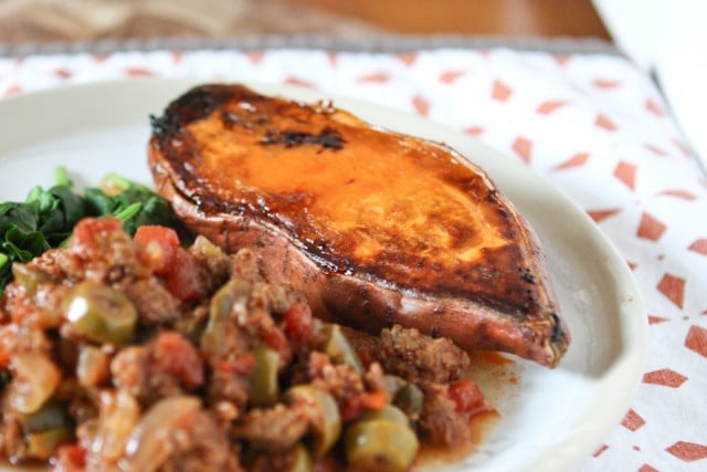 This Slow Cooker Picadillo from The Skinnytaste Cookbook is a wonderful family friendly meal that is full of flavor and easy on the waistline. Great weeknight meal!