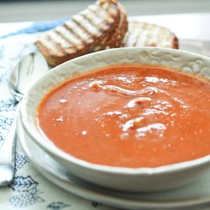 Tomato and White Bean Soup with Smoked Sundried Tomatoes