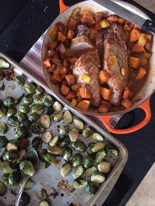 Honey Balsamic Roasted Brussels Sprouts - such a great side dish and a delicious way to get a healthy serving of veggies in any time of year.