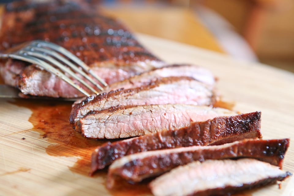 Grilled Flank Steak with Dry Rub - A Cedar Spoon