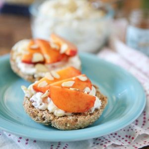 Honey Almond Ricotta Spread with Peaches