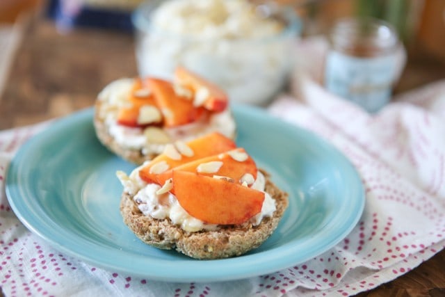 Honey Almond Ricotta Spread with Peaches