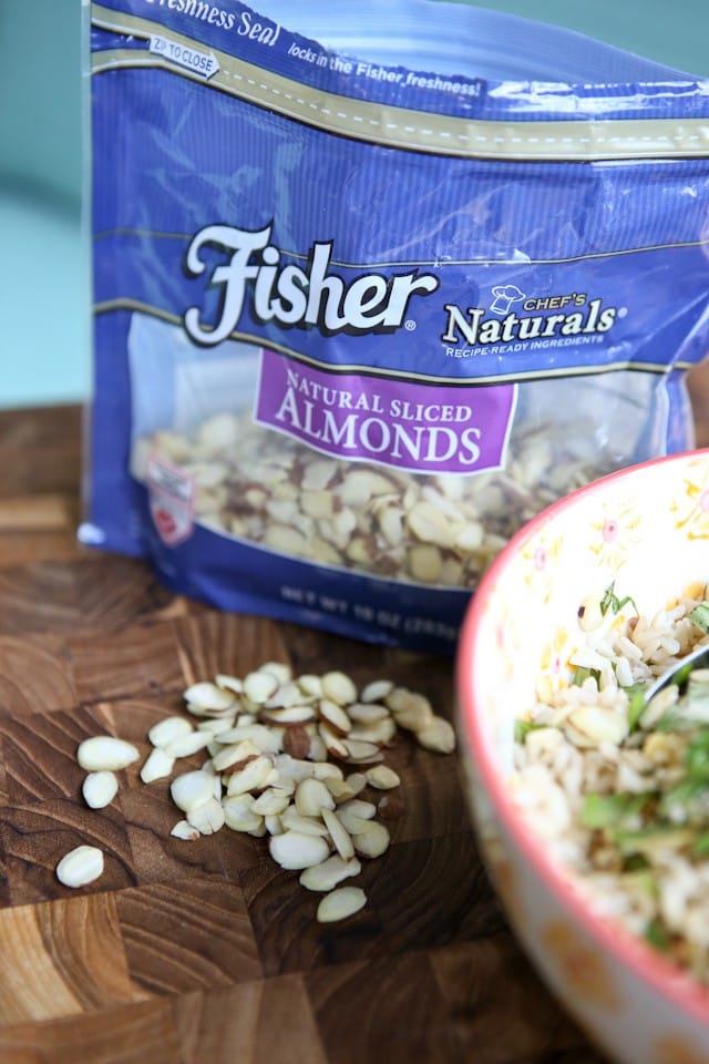 Toasted Almond Herbed Brown Rice | Aggie's Kitchen #ThinkFisher