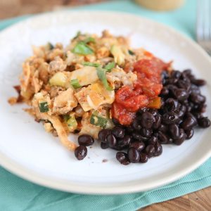 Beef and Egg Tortilla Skillet - a wonderful meal for breakfast, lunch or dinner!