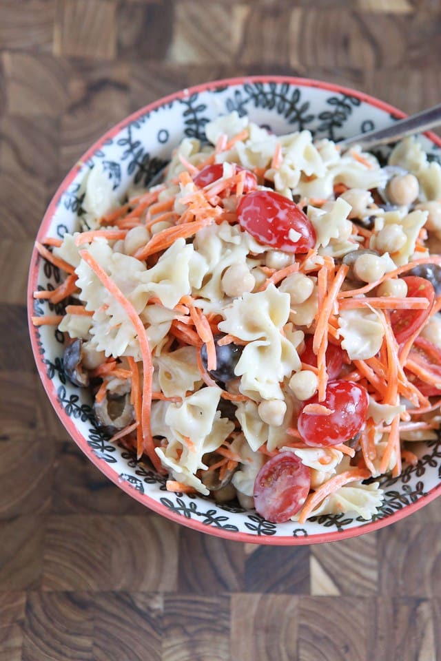 Ceasar Pasta Salad with Chickpeas