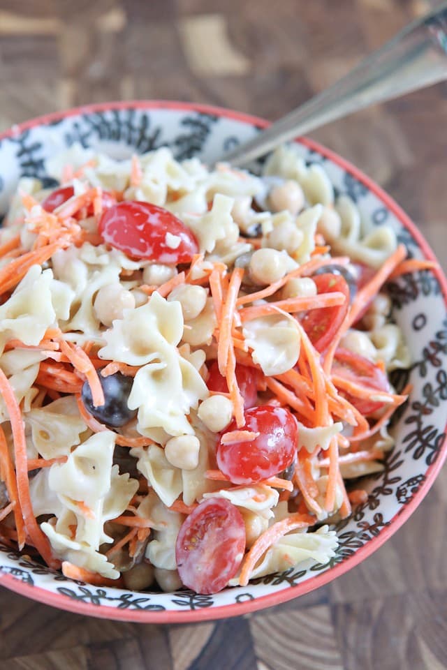 Caesar Pasta Salad with Chickpeas