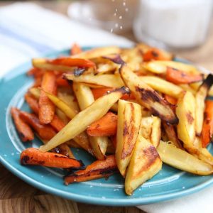 Honey Roasted Parsnips and Carrots - my kids LOVED these!