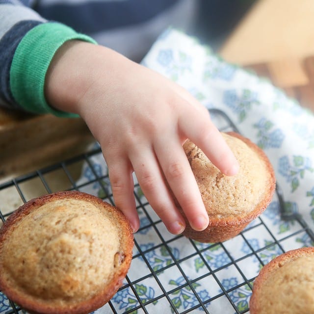 You can't help but love these Cinnamon Banana Nut Muffins. #ad