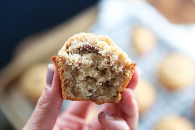 You can't help but love these Cinnamon Banana Nut Muffins. #Crunchy pecans, cinnamon and Greek yogurt make these Cinnamon Banana Nut Muffins a treat your whole family will love.