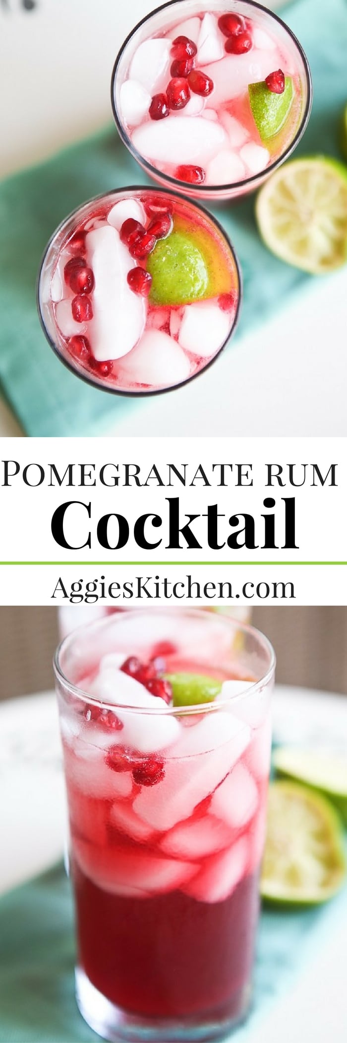 Pomegranate Rum Cocktail + more Pomegranate Cocktails to try