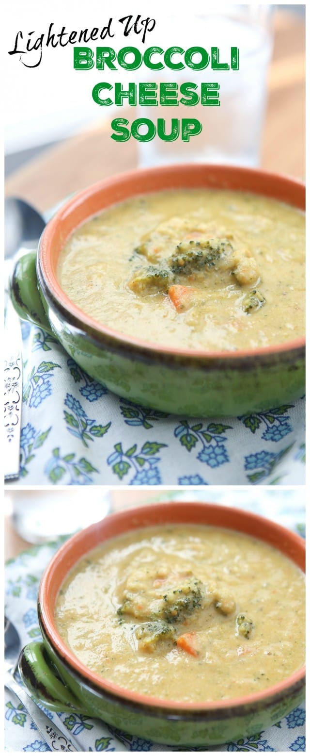 Filled with lots of veggies, this Broccoli and Cheese Soup hits the spot (and is lighter than most creamy soups!)