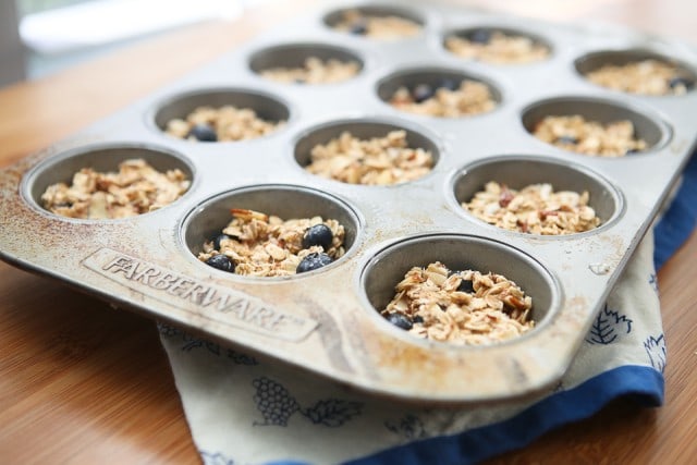 We love this recipe for Blueberry Almond Oatmeal Bites for breakfast or a healthy snack! Serve with vanilla Greek yogurt and a drizzle of honey, so good!