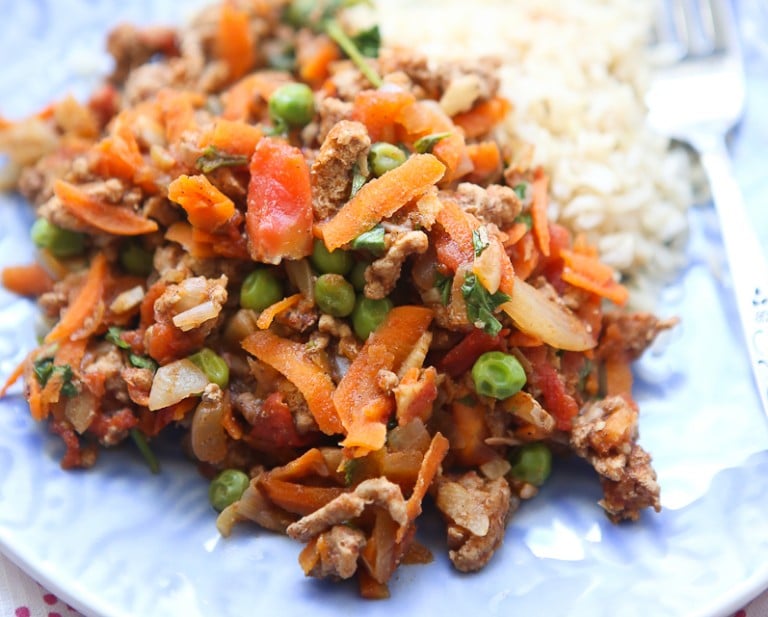 Kheema {Spiced Ground Turkey and Peas} Aggie's Kitchen