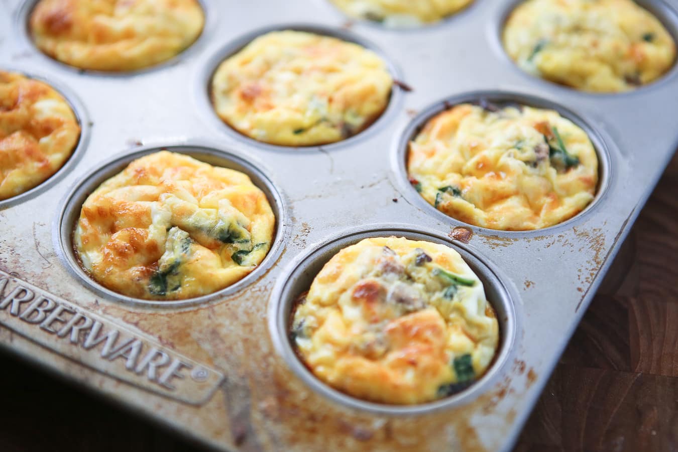 Baked Italian Sausage and Mushroom Frittata Muffins - Aggie's Kitchen