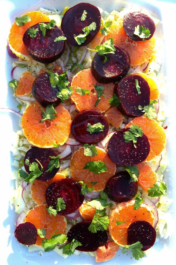 Orange Beet Fennel Salad from Reluctant Entertainer