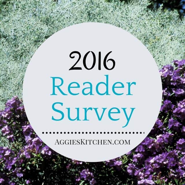 Reader Survey for AggiesKitchen.com