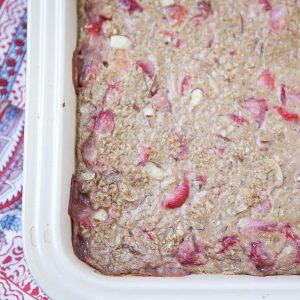 Great for feeding a crowd at breakfast, or for meal prep! My family loves this Strawberry Almond Baked Steel Cut Oatmeal - add yogurt and fresh fruit for a powerful start to your day! Recipe via aggieskitchen.com