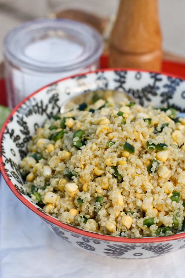 Fresh Corn and Quinoa Salad - one of my favorite healthy whole grain salad recipes!