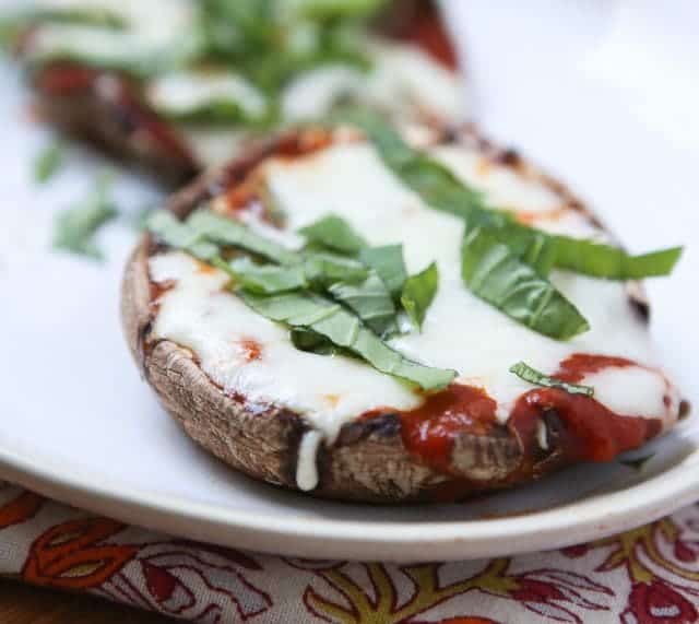 Low Carb Pizza Stuffed Mushrooms - recipe via Healthy Family Classics Cookbook by Produce For Kids