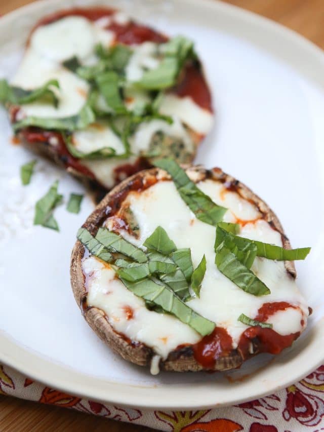 Low Carb Pizza Stuffed Mushrooms - recipe via Healthy Family Classics Cookbook by Produce For Kids