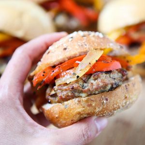 You'll love these Italian Turkey Sausage Sliders - blended with mushrooms for extra nutrition!