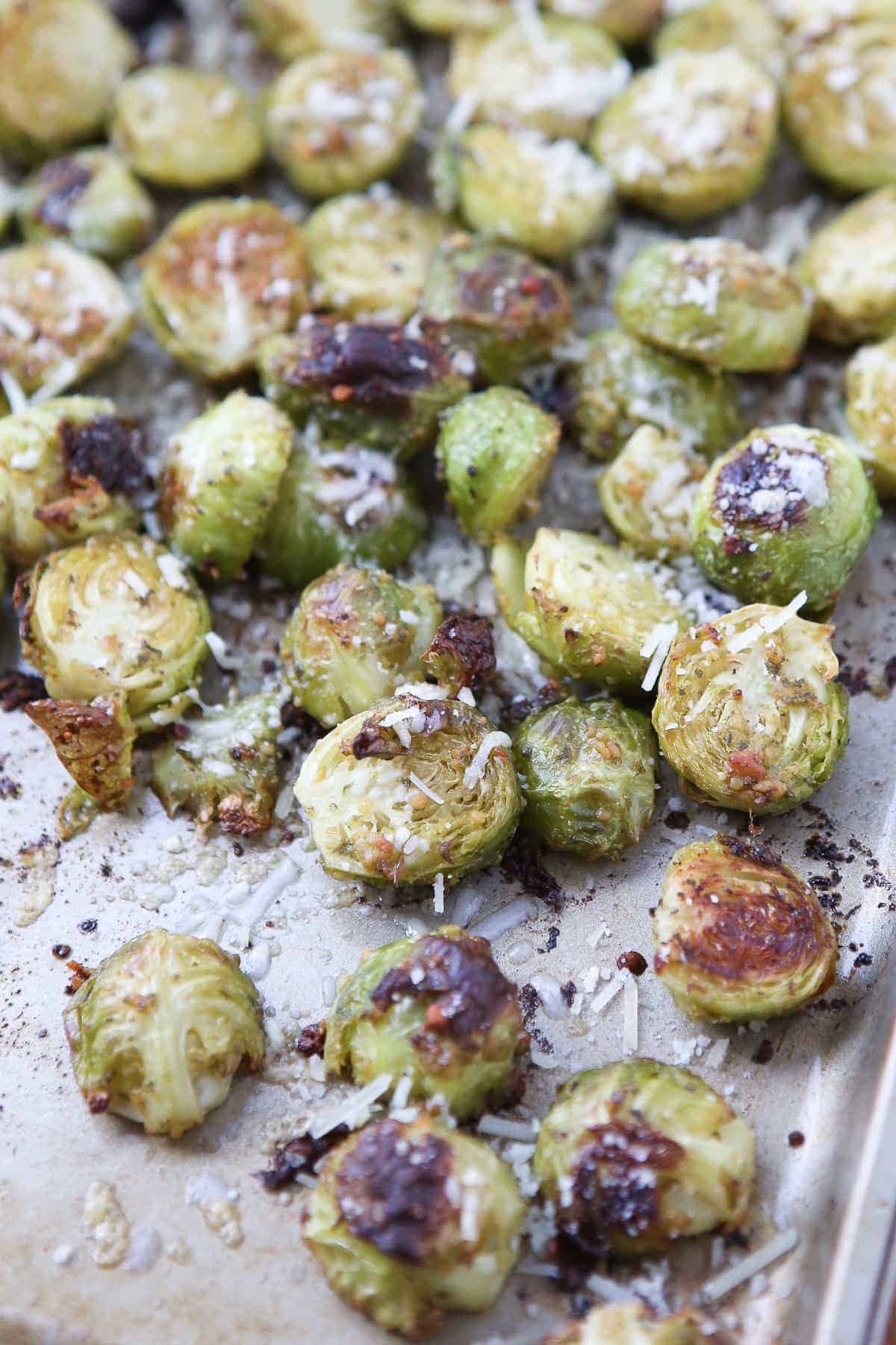 Pesto Roasted Brussels Sprouts