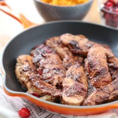 Cranberry Balsamic Skillet Chicken comes together in just 30 minutes making it a perfect weeknight meal for your family!