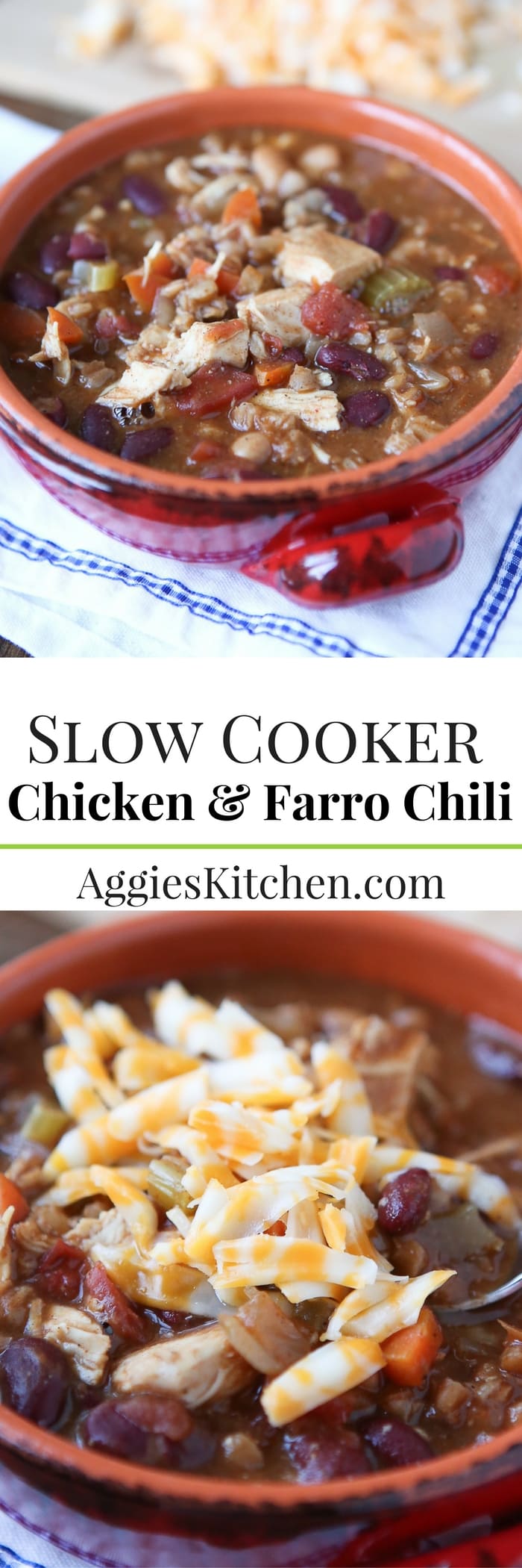 Slow Cooker Chicken and Farro Chili