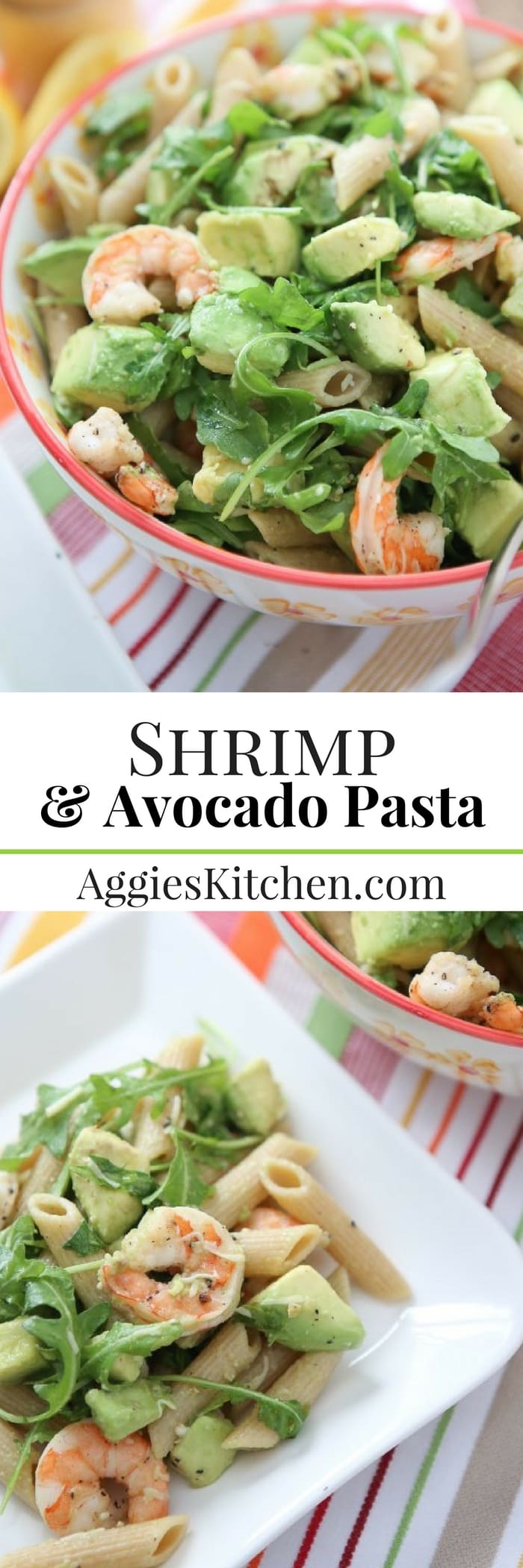 Shrimp and Avocado Pasta - Aggie's Kitchen