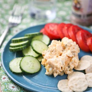 Creamy Greek Yogurt Egg Salad kicked up with smoked paprika - serve with bread, crackers or veggies for a healthy lunch or snack. Recipe via aggieskitchen.com