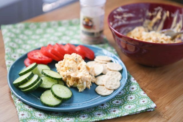 Creamy Greek Yogurt Egg Salad kicked up with smoked paprika - serve with bread, crackers or veggies for a healthy lunch or snack. Recipe via aggieskitchen.com