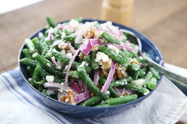 This recipe for Green Bean Salad with Feta is one of my all-time favorites for summer! Perfect for barbecues, picnics and potlucks.