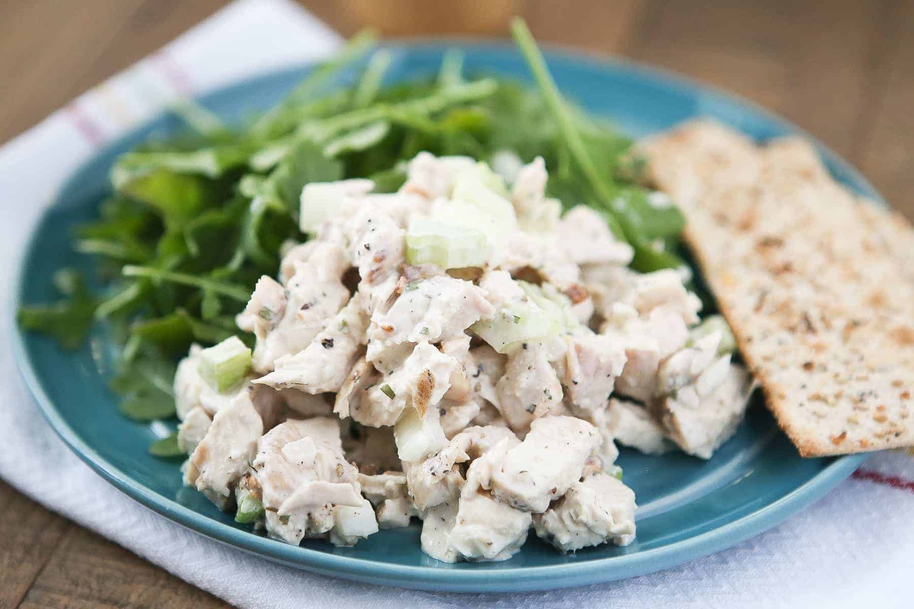 Grilled Lemon Pepper Chicken Salad with Greek Yogurt