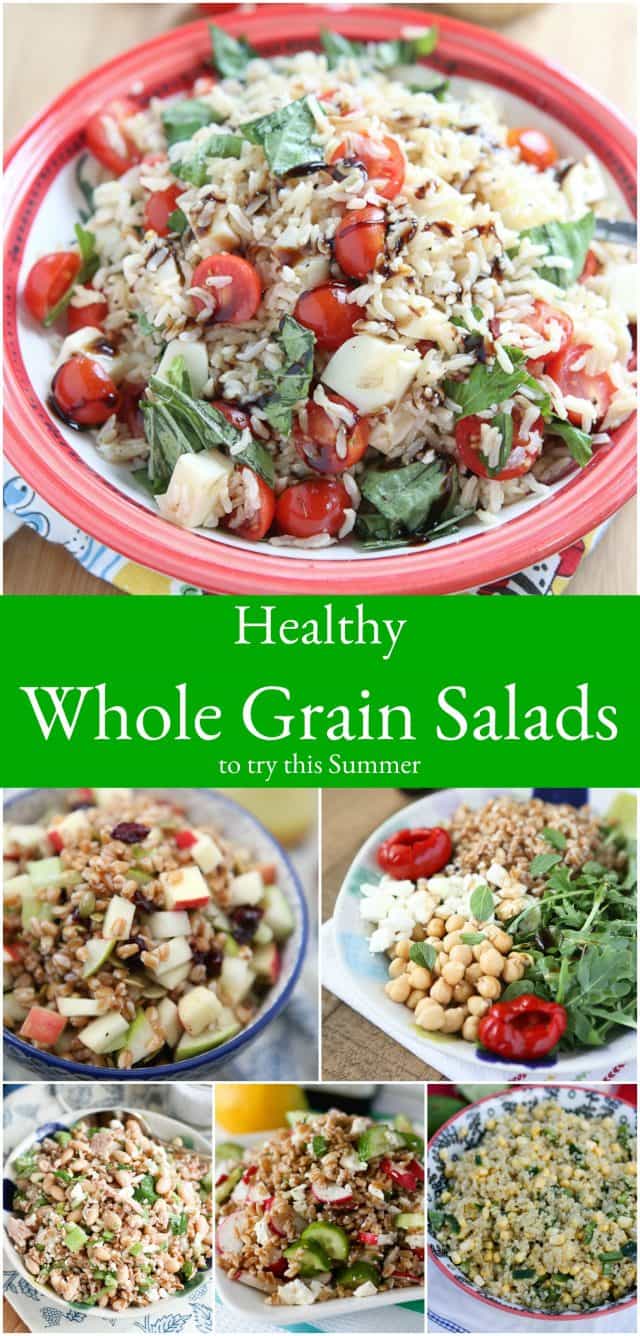 These healthy whole grain salad recipes are sure to be light, yet filling and absolutely delicious additions to your summer menu!