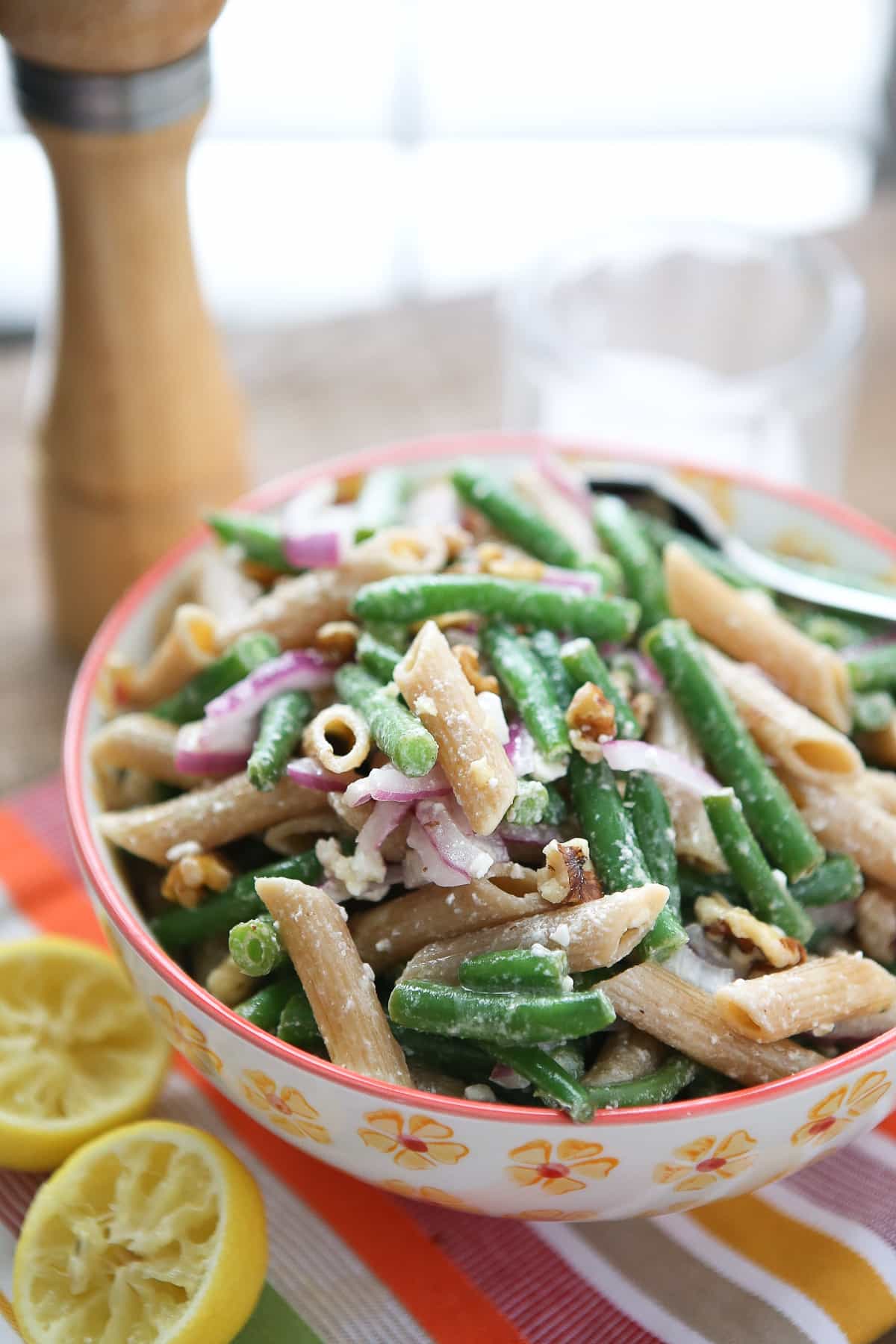 Lemony Green Bean Pasta Salad with Walnuts Aggie's Kitchen