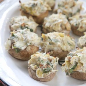 artichoke stuffed mushrooms vegetarian