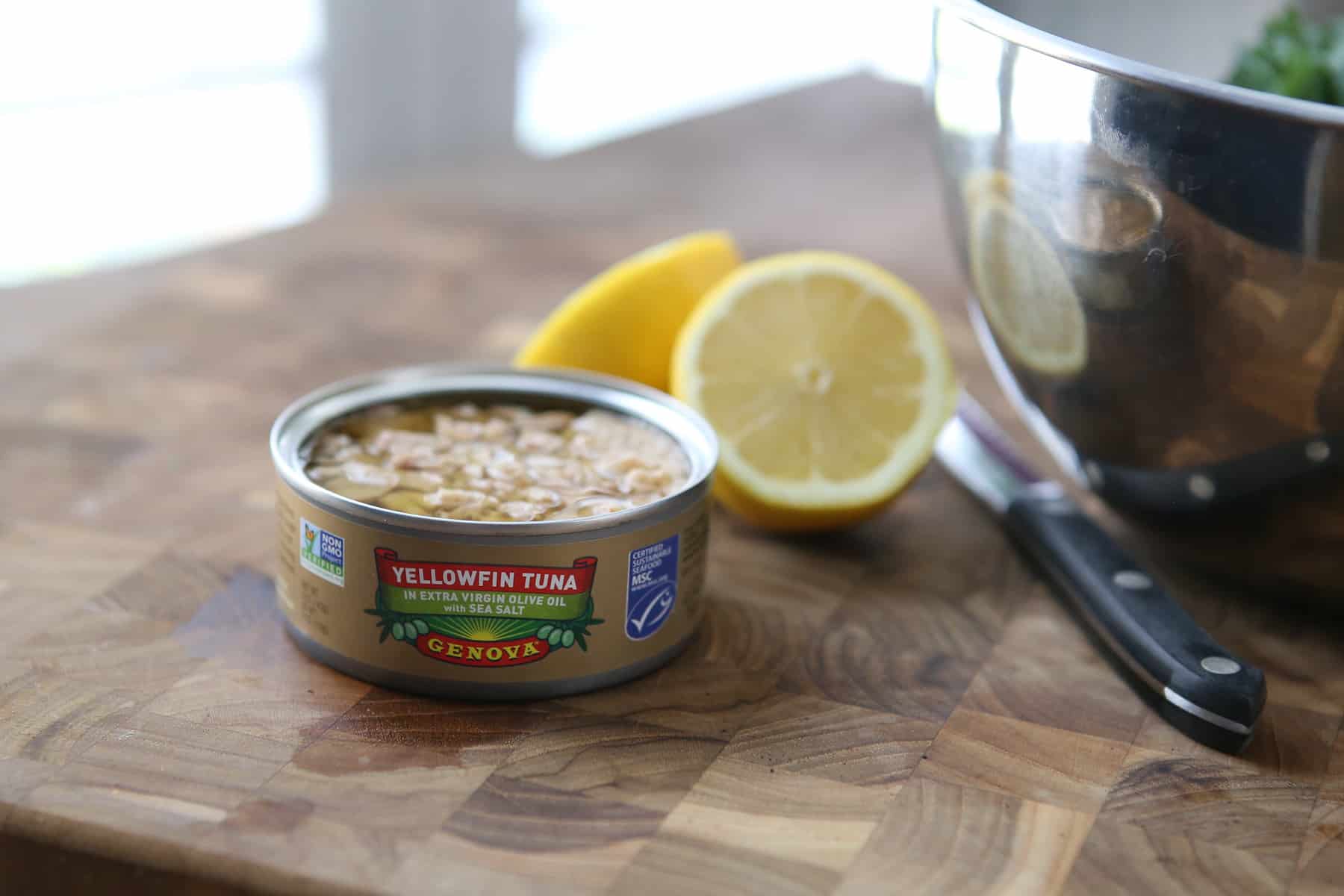 Lemony Tuna and White Bean Kale Salad with Avocado Aggie's Kitchen