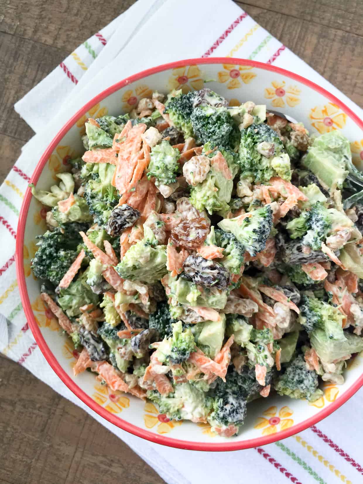 Broccoli Raisin Salad With Walnuts Aggie S Kitchen