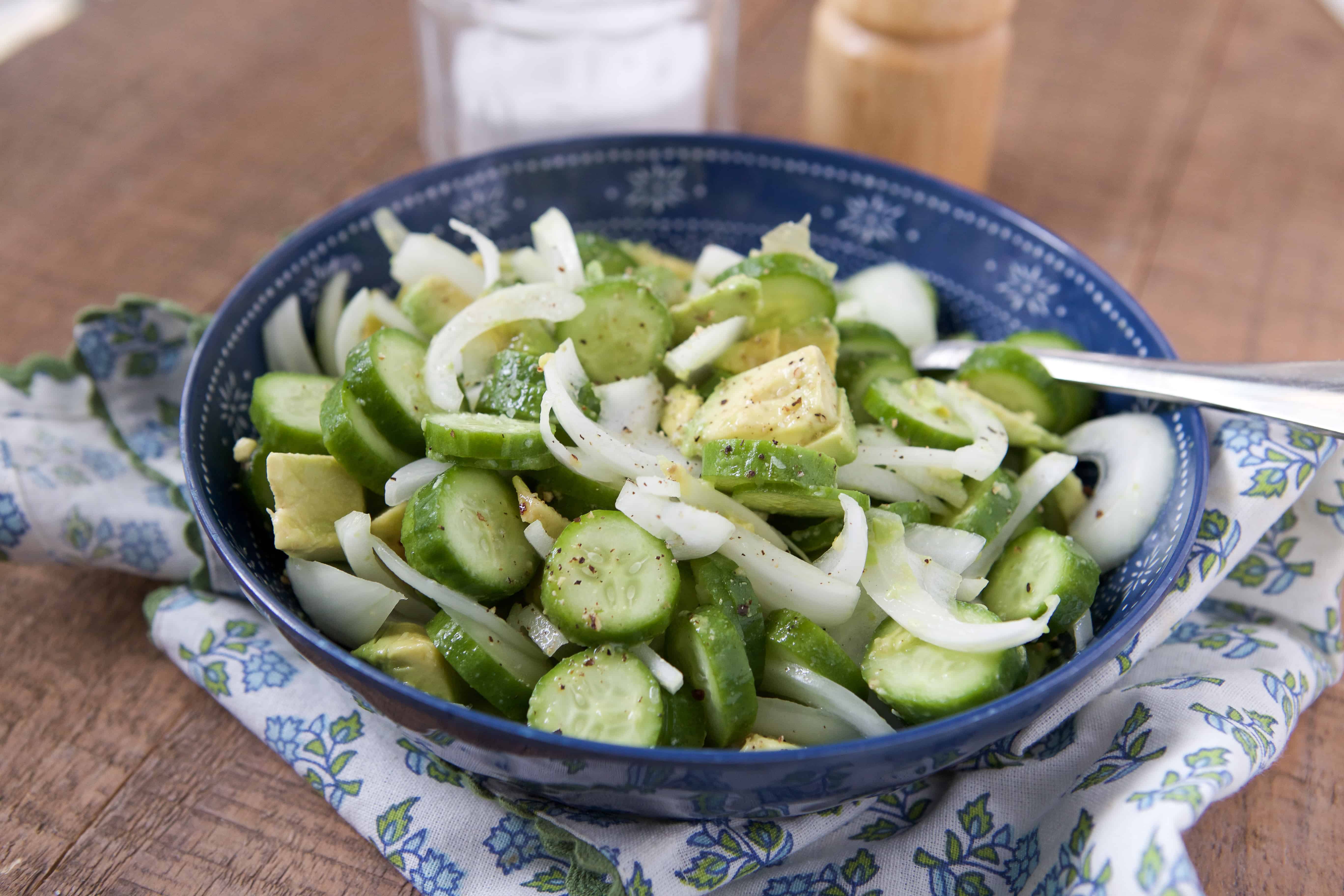 Cucumber Avocado Salad - Ready in 15 minutes! | Aggie's Kitchen